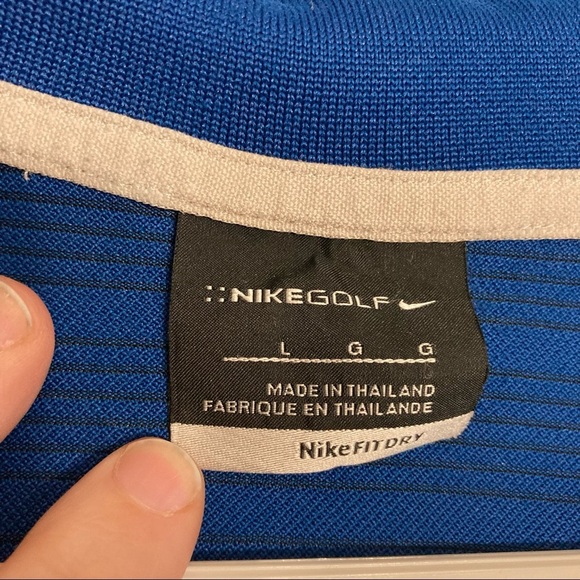 Nike Golf Polo Tee - Blue - Large - Long Torso - Picture 3 of 9